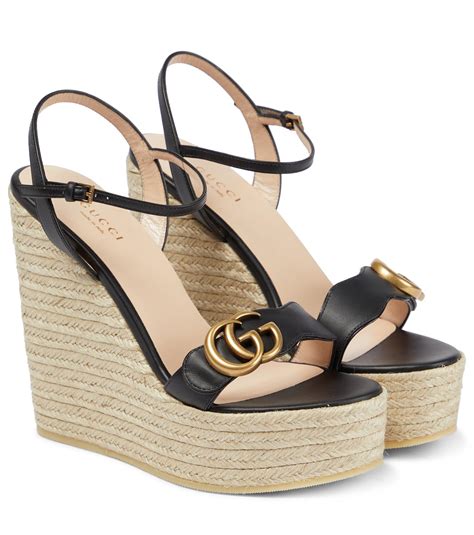 buy gucci wedge sandals|wedge gucci sandals women.